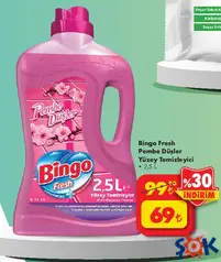 BİNGO FRESH PEMBE DÜŞLER YÜZEY TEMİZLEYİCİ 2,5 L BİNGO FRESH PEMBE DÜŞLER YÜZEY TEMİZLEYİCİ 2,5 L